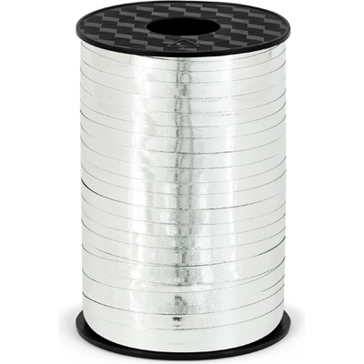 PartyDeco Лента за балони или подаръци (метално сребриста) 225 м