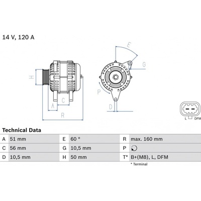 Alternátor BOSCH 0 986 044 440