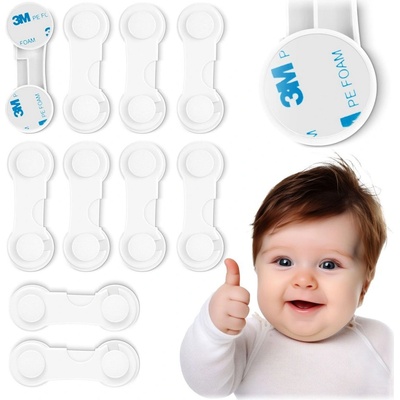 Ricokids bezpečnostní zařízení pro otevírání skříněk 798300 10 ks bílá
