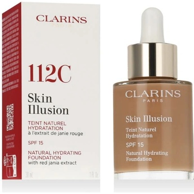 Clarins Skin Illusion Natural Hydrating SPF15 hydratační make-up s uv filtrem 112 Amber 30 ml