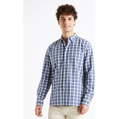 Celio Бяло-синя мъжка карирана риза Celio Dawayne Celio | Sin | МЪЖЕ | S