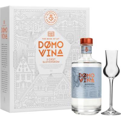 Domovina Slivovica Kniha 52% 0,7 l (dárkové balení kazeta)