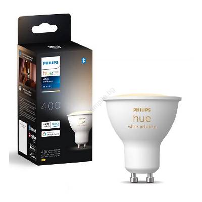 LED димируема крушка Philips Hue WHITE AMBIANCE GU10/4, 2W/230V 2200-6500K (P6172)
