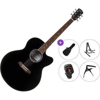 Pasadena PJC-300 Premium SET Black Джъмбо китара