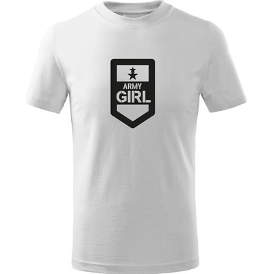 Dragowa detské krátke tričko Army girl biela