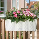 Květináče a truhlíky Lechuza Květináč Balconera Cottage Bílá 50 cm