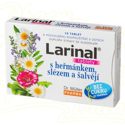 MULLER PHARMA Larinal s heřmán.slézem a šalvějí 16 tablet