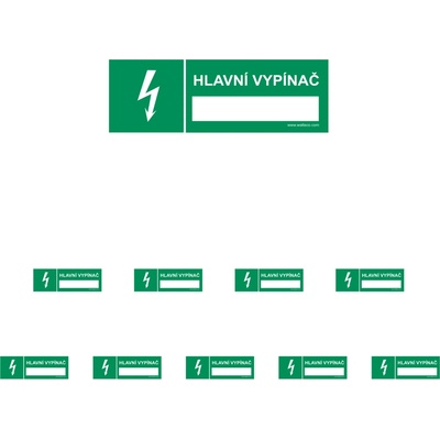 Walteco Hlavný vypínač 150x50mm, samolepka Množstvo: 10 ks , 20006BP2