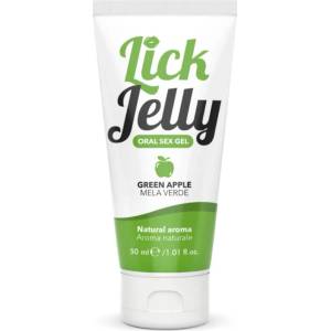  Ядлив лубрикант, вкус на зелена ябълка - Lick Jelly Lubricant 30ml (D-230918)