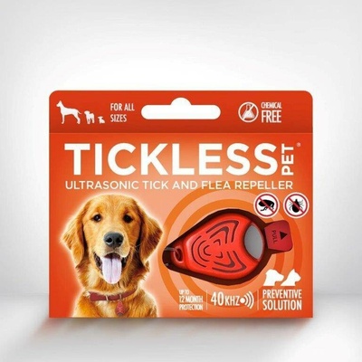 Tickless pet Ultrazvukový odpuzovač klíšťat a blech pro psy barvy orange 1 kus