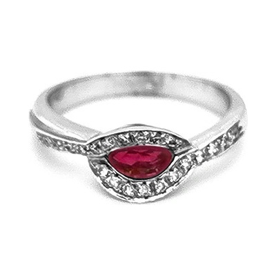 Beny Jewellery zlatý s Rubínem a diamanty 2010684
