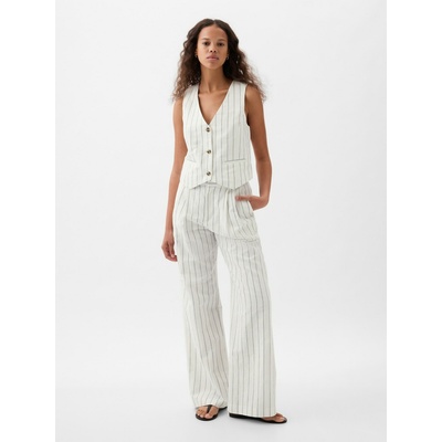 GAP Ленена раирана жилетка GAP GAP | Byal | ЖЕНИ | S