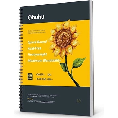 Ohuhu Скицник a3 формат, Слънчоглед, 96 страници (y44-83000-23)