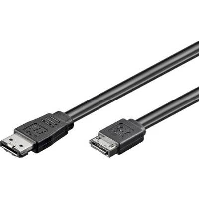 Kabel k hardisku datový eSATA, SATA M-eSATA M, 0.5m, černý,