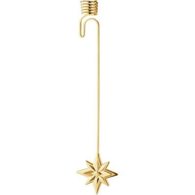 Georg Jensen Pozlacený závěsný svícen na stromeček Star 2024, zlatá barva, kov