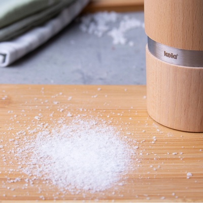 KELA Dochucovací sada na pepř a sůl 3 ks Kauri Buk 13 cm