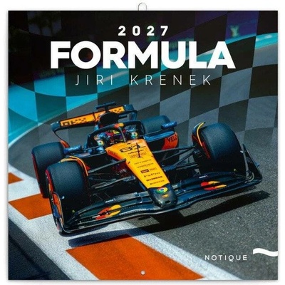 poznámkový: Formule Jiří Křenek, 30 × 30 cm západní kalendarium 2027
