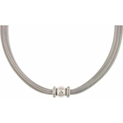 InfinitySilver Strieborný náhrdelník trojpramenný s guľôčkou a zirkónmi SN19042945