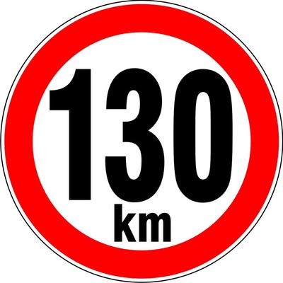 RAFO Samolepka Nejvyšší rychlost 10, 15 - 300 km, průměr 15 cm Varianta: 130