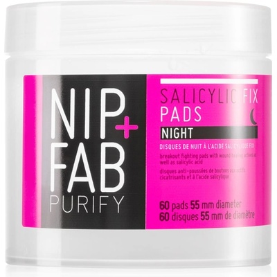 Nip + Fab Salicylic Fix почистващи тампони за нощ 60 бр