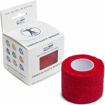 KinesioMAX Cohesive elastické samofixační červená 5 cm x 4,5 m