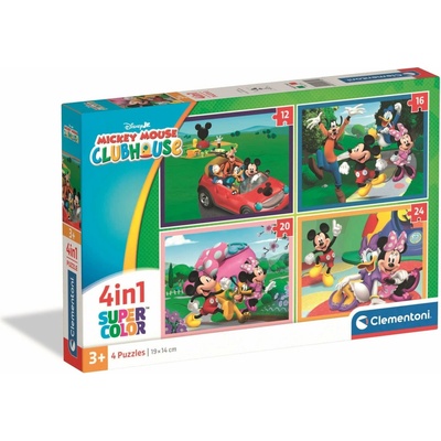 Clementoni sada 4v1 Mickey Mouse 12,16,20,24 dielov