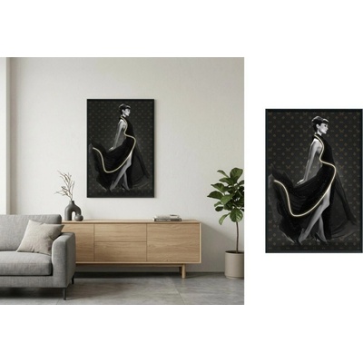Nástenná dekorácia - Fashion Woman svietiaci LED obraz na stenu - 83 x 123 cm