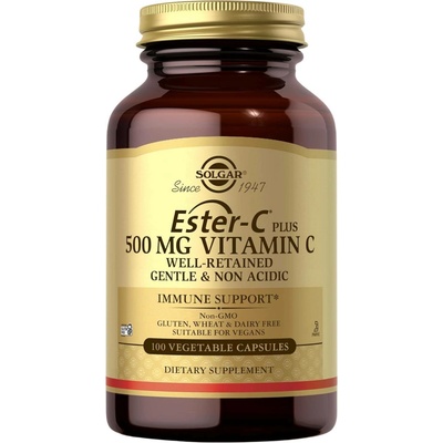 Solgar Ester-C Plus, Vitamin C, 500 mg, 100 rostlinných kapslí