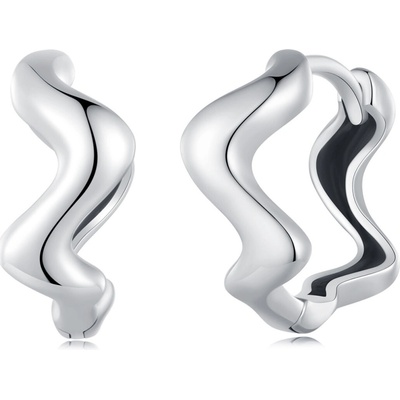 Royal Fashion strieborné náušnice Vlnka SCE1624