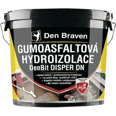 Den Braven Den Braven - Gumoasfaltová hydroizolácia DenBit DISPER DN, vedro, 10 kg, čierna