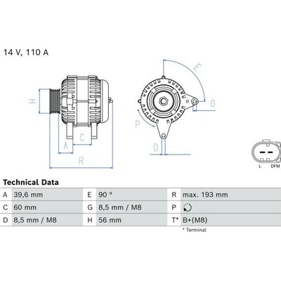 generátor BOSCH 0 986 084 930