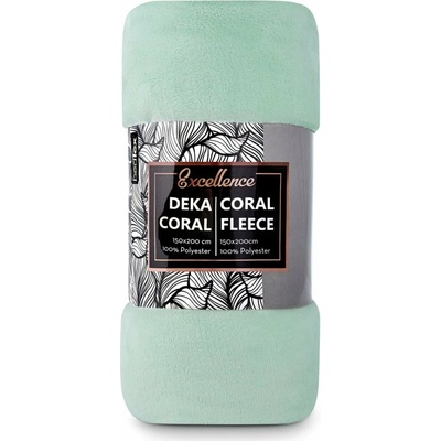 BedTex deka z mikroplyše CORAL FLEECE jednobarevná PISTÁCIOVÁ 150x200