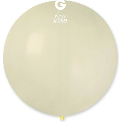 Svet balonku Guľatý pastelový balónik 80 cm slonová kosť