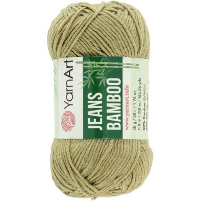 YarnArt Jeans Bamboo hnedo zelená 132