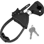 EUFAB Strap frame holder short Ø 25+30mm, black/silver - 11631 (11631)
