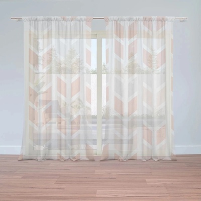 Sablio Záclony Svetlé kosodĺžniky: 2ks 150x250cm