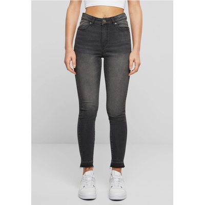 Urban Classics Дамски дънки с висока талия Urban Classics Open Hem black washedUB-TB6865-00709 - Черен Деним, размер 32