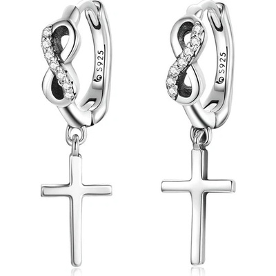 Grace Silver Jewellery stříbrné symbol nekonečno a kříž E-BSE474 stříbrná