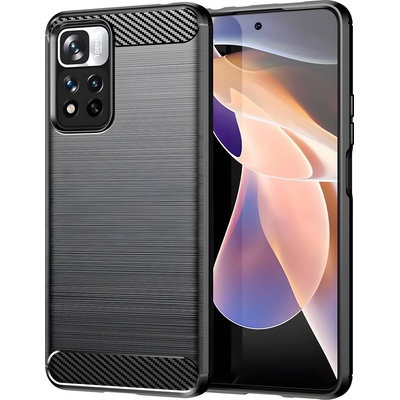 Xiaomi Carbon Shield TPU калъф за Xiaomi Redmi Note 11 Pro/Poco X4 NFC - Черен KP15279