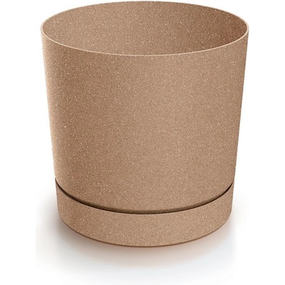 Prosperplast Kvetináč TUBOS P ECO WOOD svetlohnedý matný, 19,8 cm