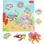 Trefl - Puzzle Drevená vkládačka Zvieratká pod vodou - 1 - 39 piese