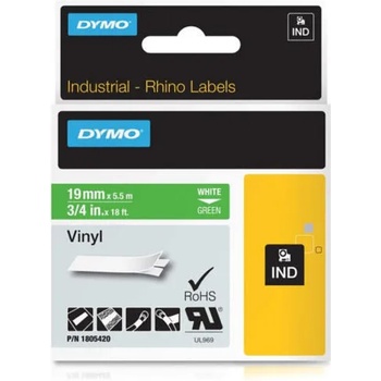 Image 1 of DYMO ID1 Vinyl Black/White (S0718620/18445)