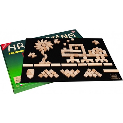 Teddies Hrací stěna kreativní bukové dřevo 125 ks