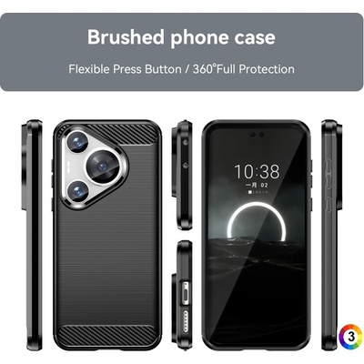 Huawei Pura 70 Pro / Pura 70 Pro+ Удароустойчив Carbon Fiber Калъф и Протектор