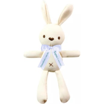 Image 1 of Плюшено зайче с надписана панделка, екрю, 15 см (46516Н)