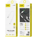 Foneng BM21 Audio 3,5 mm jack na USB Type-C, bílý