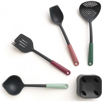 Brabantia Прибори за готвене, комплект 5 бр. , с поставка, многоцветни, Brabantia (BRAB123184)