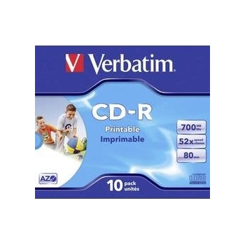 Verbatim CD-R 700MB 52x, printable, jewel, 10ks (43325)