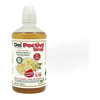 DeiSirup Poctivý Sirup bazový kvet 485 ml