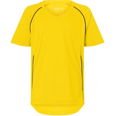 James & Nicholson tričko JN 386K yellow/black